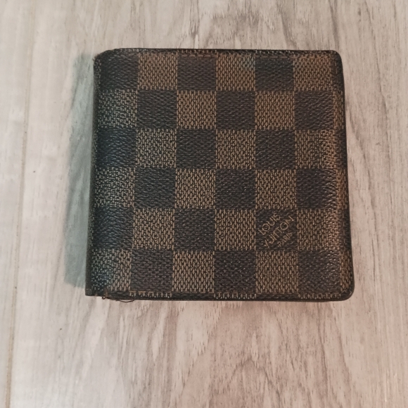 Louis Vuitton MARCO Wallet Billfold Damier Ebene VIntage Authentic - Picture 1 of 11